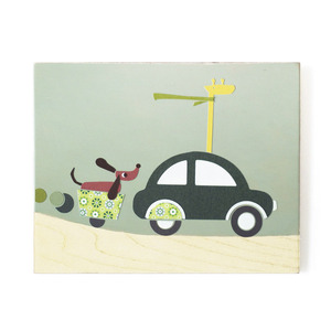 Παιδικός πίνακας με αυτοκίνητο, 24x24 εκ - πίνακες & κάδρα, αγόρι, personalised, αυτοκίνητα, ζωάκια