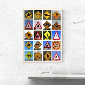 Wildlife Road Signs Posters - The Traveliving Collection | Rustic Ethnic Deco | Digital Printable Art - αφίσες - 2