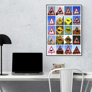 Wildlife Road Signs Posters - The Traveliving Collection | Rustic Ethnic Deco | Digital Printable Art - αφίσες - 3