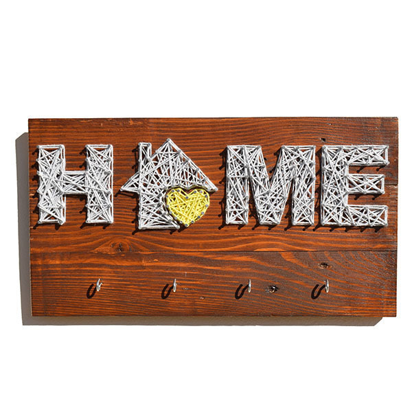 String Art Home - Κρεμαστή Ξύλινη Κλειδοθήκη - κλειδοθήκες, ξύλο