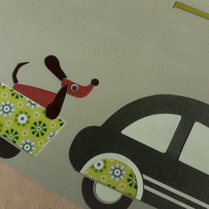 Παιδικός πίνακας με αυτοκίνητο, 24x24 εκ - πίνακες & κάδρα, αγόρι, personalised, αυτοκίνητα, ζωάκια - 5
