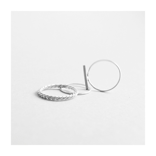 Baring┃Ασήμι 925 Χειροποίητο δαχτυλίδι - βεράκια, σταθερά, minimal, ασήμι - 3