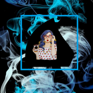 4.Μάσκα βαμβακερή-πολλαπλών χρήσεων-"Σχέδιο Pop Art Lady-Blue". - βαμβάκι, γυναικεία, χειροποίητα, πλενόμενο, δερματολογικά ελεγμένη, μάσκες προσώπου - 4