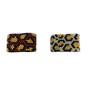 Δαχτυλίδι με leopard pattern - miyuki delica, φθηνά