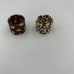Δαχτυλίδι με leopard pattern - miyuki delica, φθηνά - 2
