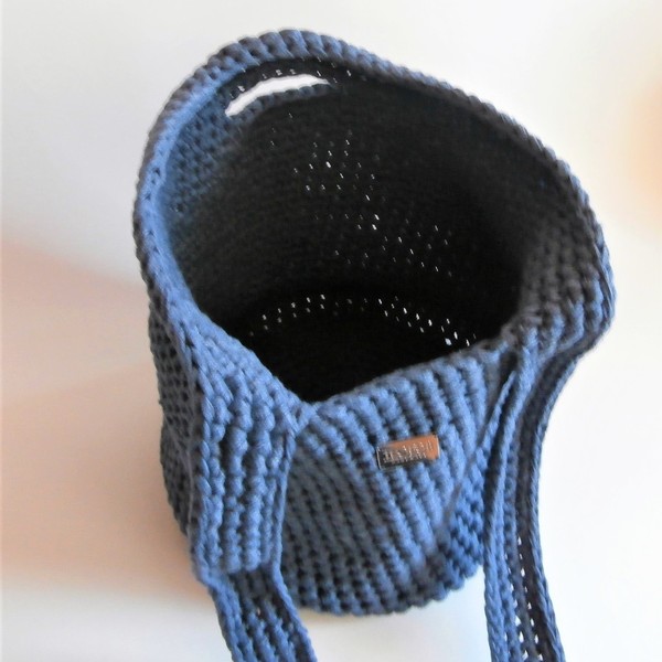 Pullthrough Bag, τσάντα, Japanese Knot Bag - ώμου, crochet, χειροποίητα, πλεκτές τσάντες - 5