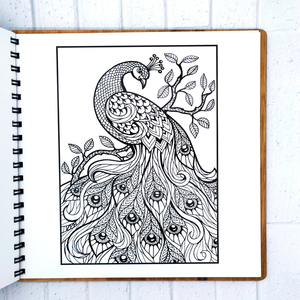 Ξύλινο βιβλίο ζωγραφικής με 70+ σχέδια Μάνταλα (Αnimals) για χρωματισμό(25cm x 25cm) - δώρο, δώρα για γυναίκες - 4