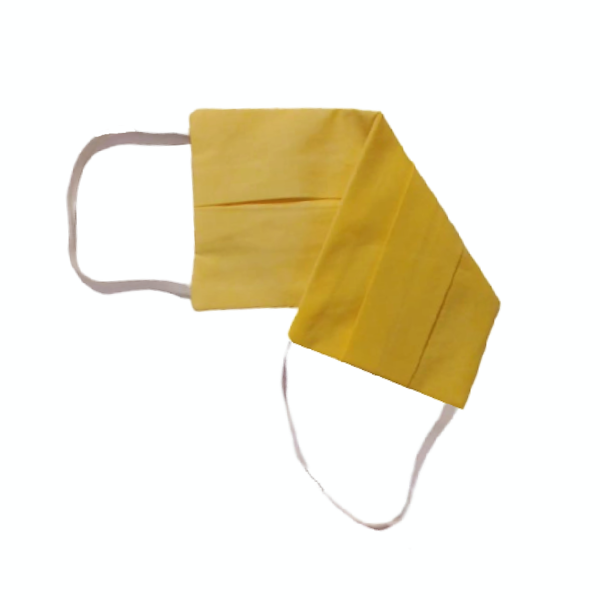 Μάσκα προσώπου ενηλίκων σε κίτρινο χρώμα. - ύφασμα, βαμβάκι, πλενόμενο, μάσκα προσώπου, μάσκες προσώπου - 2