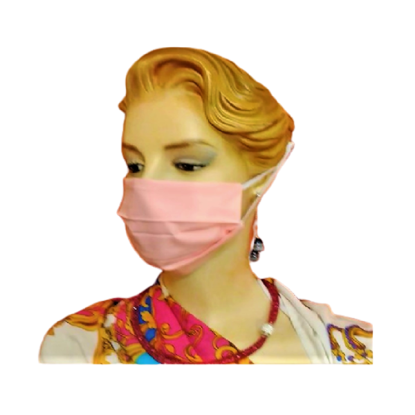 Μάσκα προσώπου ενηλίκων σε ροζ χρώμα. - ύφασμα, γυναικεία, πλενόμενο, μάσκες προσώπου - 3