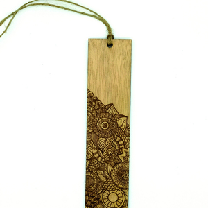 Ξύλινος Σελιδοδείκτης Μάνταλα (Mandala) - ξύλο, χειροποίητα, σελιδοδείκτες