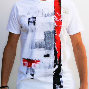 T-shirt ανδρικό 100% βαμβάκι χειροποιητο abstract