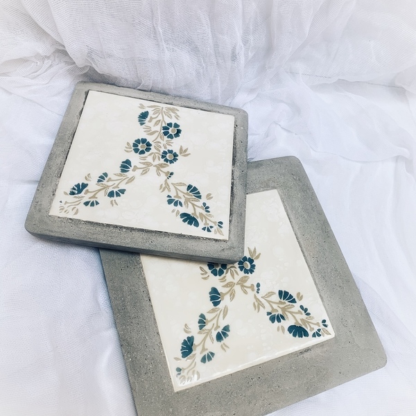 concrete & porcelain tray small - τσιμέντο, πιατάκια & δίσκοι - 2