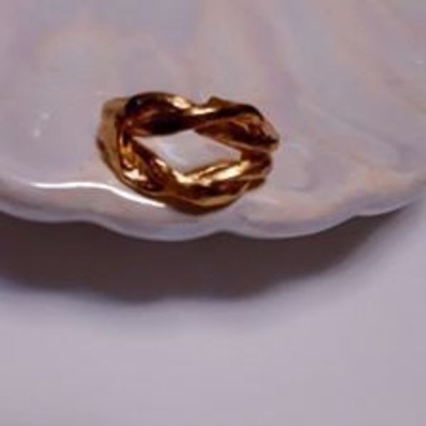 Knob ring - chevalier, επιχρυσωμένα, αυξομειούμενα, φθηνά