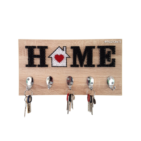 Κλειδοθήκη από μοριοσανίδα "HOME" - κλειδί, κλειδοθήκες