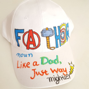 καπέλο jockey για τoν μπαμπά Fathor ο ήρωάς μας - καπέλο, δώρα για τον μπαμπά, γιορτή του πατέρα, σούπερ ήρωες