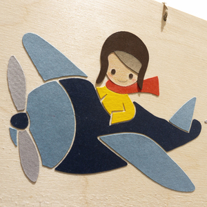 «Αεροπλάνο» Πινακίδα με όνομα παιδιού 13 X 45cm - αγόρι, δώρα για βάπτιση, personalised, αεροπλάνο, προσωποποιημένα, παιδικοί πίνακες - 3