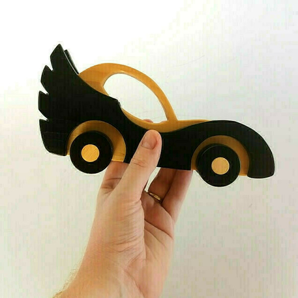 Handmade Batmobile toy car - χειροποίητα, αυτοκίνητα, ξύλινα παιχνίδια - 5