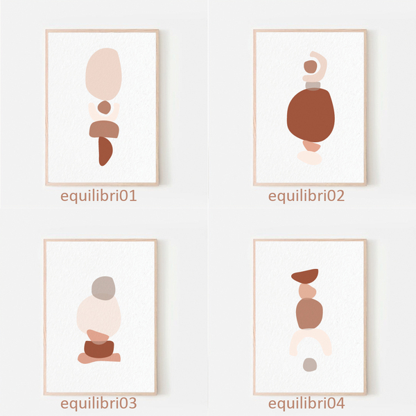 equilibri | abstract σύγχρονο κάδρο | 13x18 - ιδιαίτερο, πίνακες & κάδρα, minimal, κορνίζες - 3