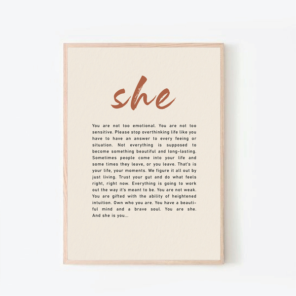 she | modern mature pink Art Print | 13x18 - ιδιαίτερο, πίνακες & κάδρα