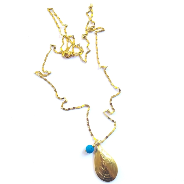 Shells necklace - κοχύλι, μακριά, boho, φθηνά - 2