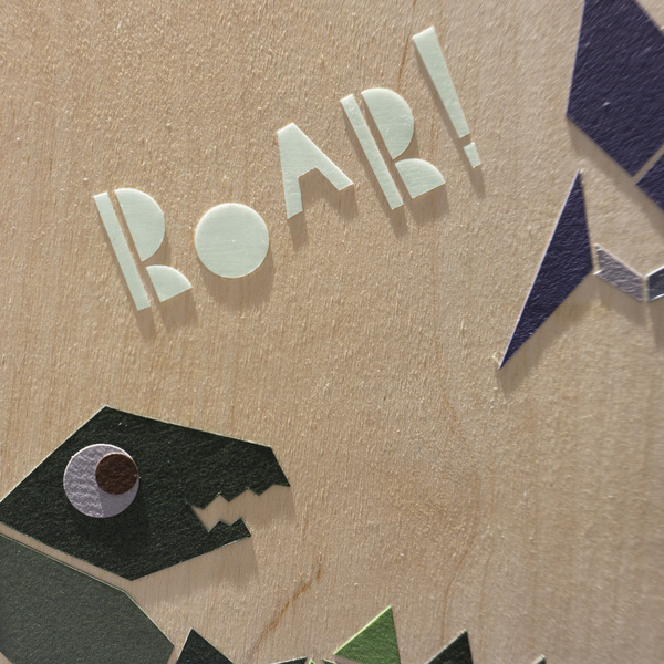 Προσωποποιημένος παιδικός πίνακας «Δεινόσαυρος», 24x24 εκ - αγόρι, όνομα - μονόγραμμα, δεινόσαυρος, δώρα για αγόρια, προσωποποιημένα, παιδικοί πίνακες - 4