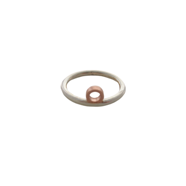 Δίχρωμο δαχτυλίδι - ασήμι, επιχρυσωμένα, ασήμι 925, boho, σταθερά, φθηνά