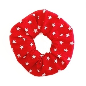 Scrunchie λαστιχάκι μαλλιών #redstars - κοκκαλάκι, γυναικεία, αστέρι, λαστιχάκια μαλλιών