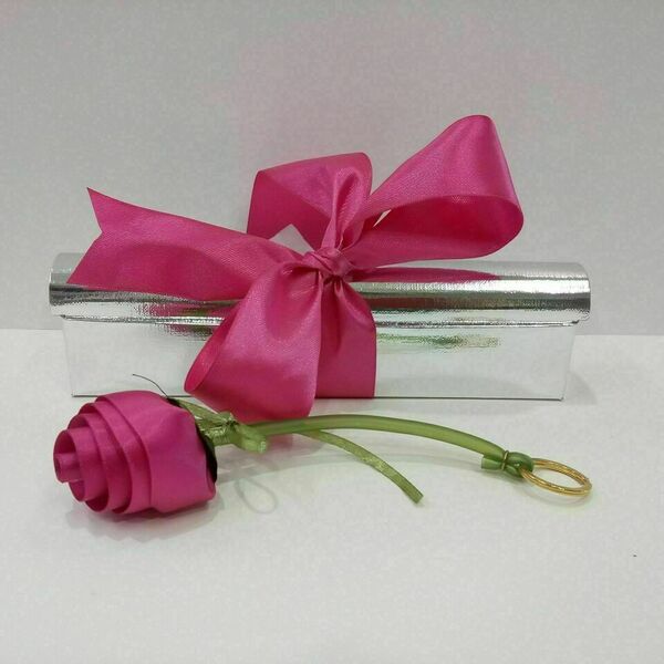 Μπρελόκ τριαντάφυλλο χειροποίητο - δώρο, πρωτότυπα δώρα, δώρα για γυναίκες, αυτοκινήτου, σπιτιού