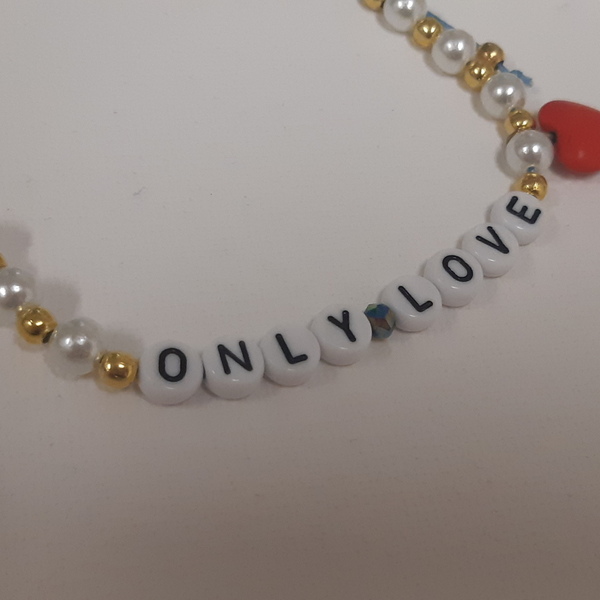 Only love! - ημιπολύτιμες πέτρες, καρδιά, χάντρες, πέρλες, ποδιού, αυξομειούμενα