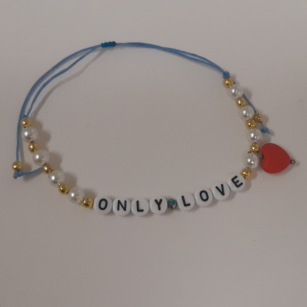 Only love! - ημιπολύτιμες πέτρες, καρδιά, χάντρες, πέρλες, ποδιού, αυξομειούμενα - 3