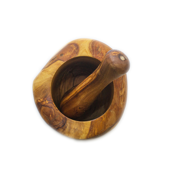 Γουδί και γουδοχέρι από ξύλο ελιάς - ξύλο, είδη σερβιρίσματος - 2