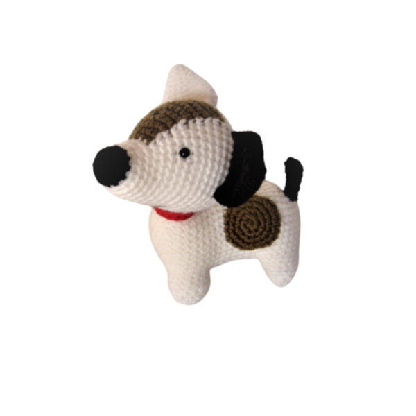 χειροποίητο πλεκτό κουκλάκι σκυλάκι jack russel - δώρο, λούτρινα, amigurumi, κούκλες