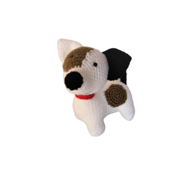 χειροποίητο πλεκτό κουκλάκι σκυλάκι jack russel - δώρο, λούτρινα, amigurumi, κούκλες - 2