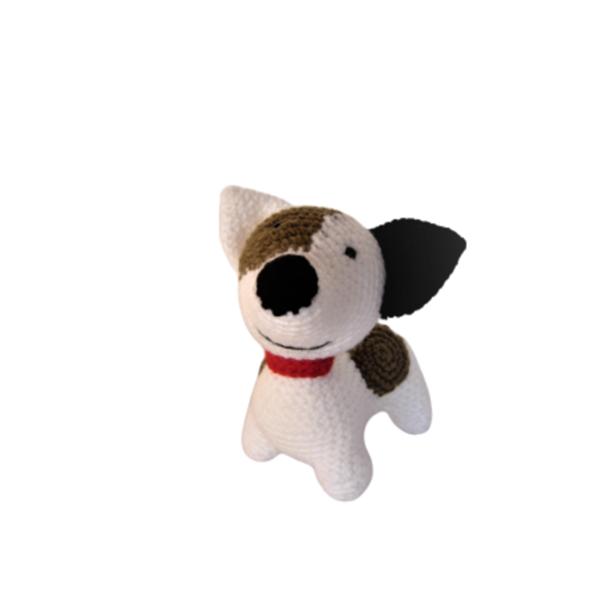 χειροποίητο πλεκτό κουκλάκι σκυλάκι jack russel - δώρο, λούτρινα, amigurumi, κούκλες - 5
