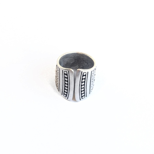 Μεταλλικό μοντέρνο ethnic δαχτυλίδι με άνοιγμα - επάργυρα, boho, ethnic, μπρούντζος, μεγάλα, αυξομειούμενα, φθηνά