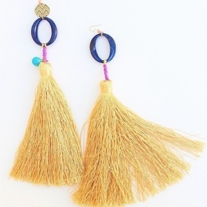 ♦ THE "AURELIA" EARRINGS, BOHEMIAN DANGLE EARRINGS, ΜΑΚΡΙΑ ΣΚΟΥΛΑΡΙΚΙΑ - με φούντες, μακριά, κρεμαστά, μεγάλα - 2