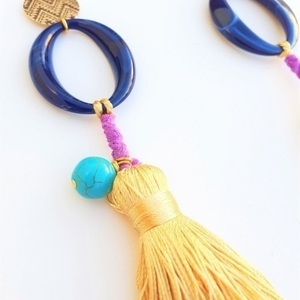 ♦ THE "AURELIA" EARRINGS, BOHEMIAN DANGLE EARRINGS, ΜΑΚΡΙΑ ΣΚΟΥΛΑΡΙΚΙΑ - με φούντες, μακριά, κρεμαστά, μεγάλα - 3
