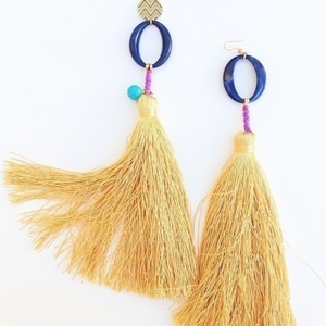 BOHEMIAN DANGLE EARRINGS, ΜΑΚΡΙΑ ΣΚΟΥΛΑΡΙΚΙΑ - με φούντες, μακριά, κρεμαστά, μεγάλα