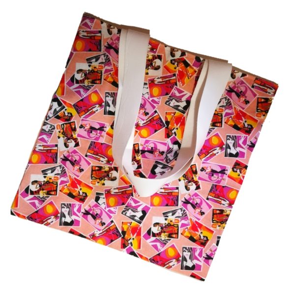 Σετ shopping bag/tote ροζ μάσκα γυναικεια εφηβικη βαμβακερη Illustration - ύφασμα, ώμου, κορίτσι, μεγάλες, all day, tote, μάσκα προσώπου - 3