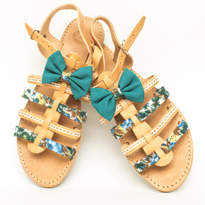 Olivia Sandals - δέρμα, χειροποίητα, φλατ, ankle strap