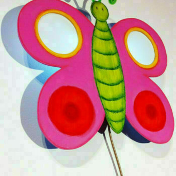 Επιτοίχιο φωτιστικό “Πεταλούδα” - κορίτσι, τοίχου, χειροποίητα, παιδικό δωμάτιο, παιδικά φωτιστικά - 3