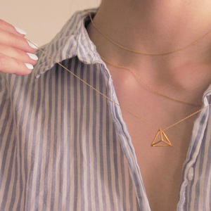 pyramid necklace silver - charms, ασήμι 925, μακριά