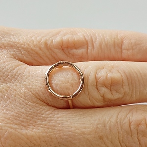 Δαχτυλίδι ροζ χρυσό κύκλος - ορείχαλκος, μικρά, αυξομειούμενα, φθηνά - 3