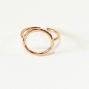 Δαχτυλίδι ροζ χρυσό κύκλος - ορείχαλκος, μικρά, αυξομειούμενα, φθηνά