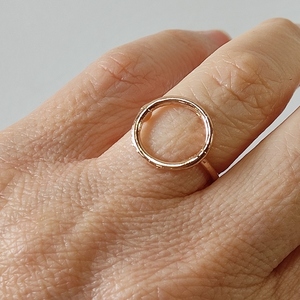 Δαχτυλίδι ροζ χρυσό κύκλος - ορείχαλκος, μικρά, αυξομειούμενα, φθηνά - 5