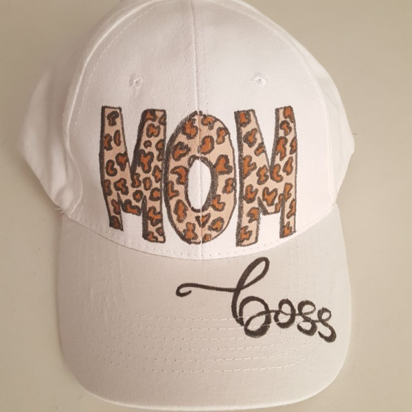 καπέλο jockey δώρο για την μαμά ' MOM boss ' - ύφασμα, μαμά, απαραίτητα καλοκαιρινά αξεσουάρ, καπέλο, γιορτή της μητέρας