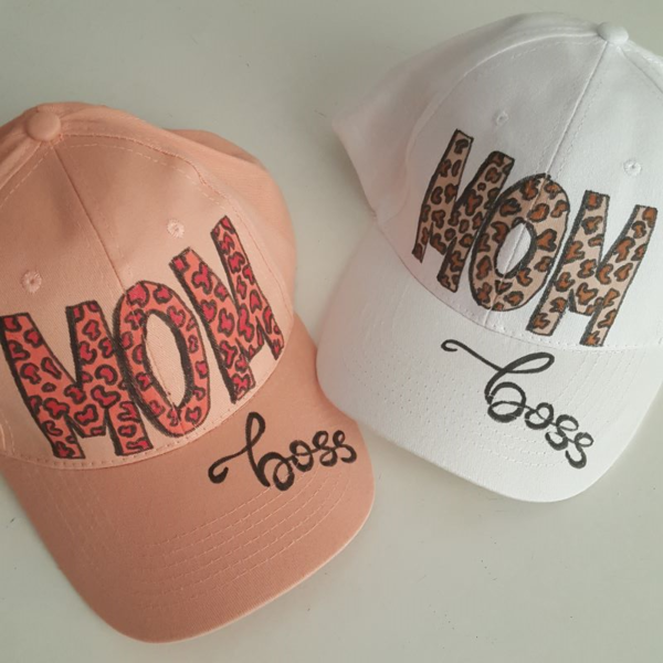 καπέλο jockey δώρο για την μαμά ' MOM boss ' - ύφασμα, μαμά, απαραίτητα καλοκαιρινά αξεσουάρ, καπέλο, γιορτή της μητέρας - 3