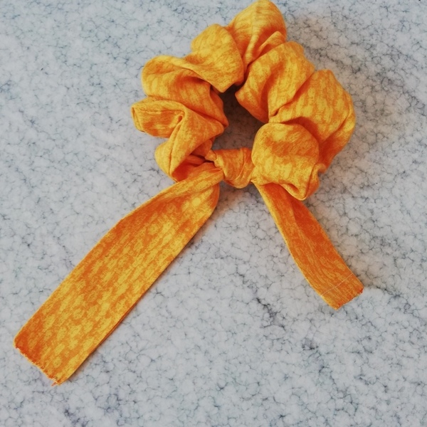 Παιδικο Λαστιχάκι Μαλλιων Υφασμάτινο Κιτρινο-Κροκι! - λαστιχάκι, αξεσουάρ μαλλιών - 3