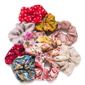 Summer Scrunchies Set 2τμχ - set, λαστιχάκια μαλλιών, αξεσουάρ μαλλιών