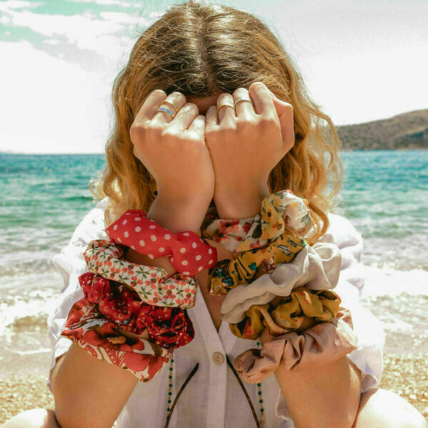 Summer Scrunchies Set 2τμχ - set, λαστιχάκια μαλλιών, αξεσουάρ μαλλιών - 3